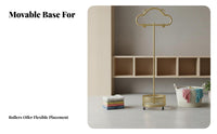 Rolling Clothes Rack with Basket Freestanding Design kids' Dress-up Rack