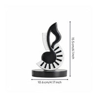 Resin Music Symbol Decor Modern Design Treble Clef Figurine for Living Room