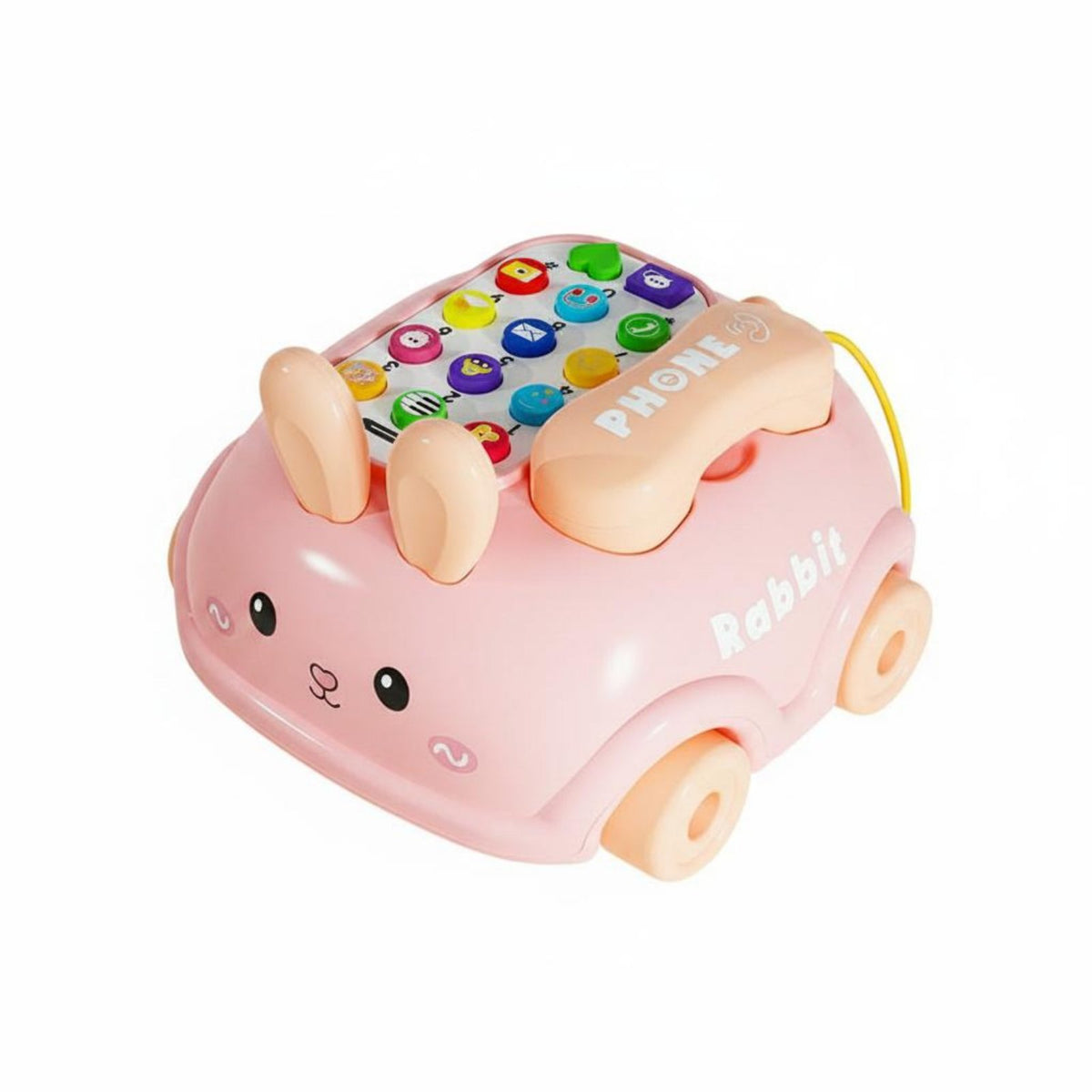 Early Education Musical Story Phone Cute Creature Design Bunny Phone Toy English Learning for Toddlers