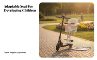 Padded Cushion Electric Scooter Baby Safety Seat Shock Absorbing Foldable Electric Bike Child Seat Sturdy Steel Frame for Children