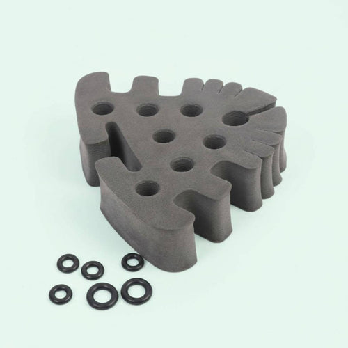 Fly Tying Organizer Slots Fishing Gear Rubber Rings