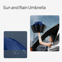 Large Folding Windproof Umbrella with Reverse Design