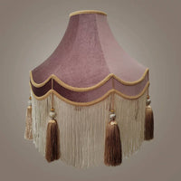 Floor Lamp Shade French Country Design Velvet Lampshade Ornate Trim