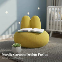 Plush Floppy-Eared Chair Cute Lagomorph Design Floppy-Eared Character Seat Soft and Comfortable Sturdy Construction