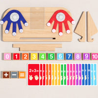 Preschool Number counting Blocks Counting Toy Hands-on Wooden Number Matching Set Colorful  for Preschoolers, Children