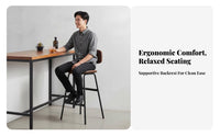 Lowrear Bar Stool Utilitarian Design High Chair with Spinerest Minimalist Design for Homeowners, Adults, Restaurant, Cafe