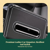 Rear seat organizer with cup holder
