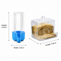 Automatic Cat Feeder and Waterer Set, Clear Acrylic Cat Bowls, Automatic Pet Food Dispenser for Small Animals, Transparent Design