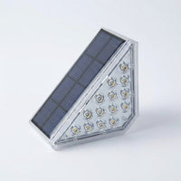 Garden Lights and Outdoor Lights for Solar Lights, 6 Pack of Fence Lights and Stair Lights, Triangular 12 LED Driveway Lights Garden Solar, IP65