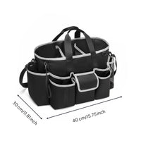 Cleaning Supply Organizer Bag with Handle Multi Pocket Cleaning Bag Multiple Compartments Household Storage for Janitors