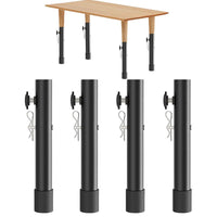 Table Leg Extender for Folding Tables, Height Raiser for Workbench, Straight or Bent Legs