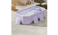 Non-Inflatable Pool with Stairs No-Inflation Foldable Pool Easy to Drain Ball Play Area Quick Setup for Toddlers, Backyard