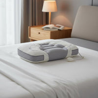 Inflatable Neck Pillow Breathable Sleep Accessory Ergonomic Design for Adults