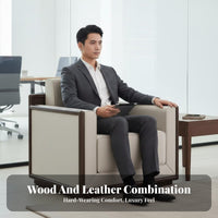 New Chinese aesthetic Wooden Frame Negotiation Chair Modern Minimalist Upholstered Armchair Elegant Design Single Seat Sofa Comfortable Upholstery for Business Professionals, Interior Designers, Meeting Room, Reception Area, Hotel Lobby, perusing alcove