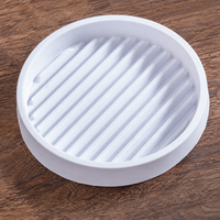 Round Plant Pot Saucer, Plastic, Flower Pot Saucer, For Indoor Gardening, 4cm Height, White