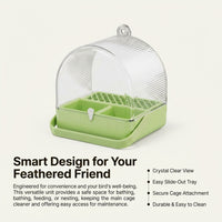 Cockatiel Cage Mounted Bath Feeder, External Bird Bath Feeder Combo, Budgie External Shower Feeder,  - Image 10
