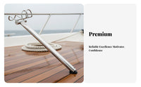 Stainless Steel Fishing Rod Holder 2-in-1 Design Fishing Rod Holder Boat Mount Pole Rack Boating Accessory