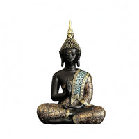Meditation Buddha Figurine Textured Headpiece Meditating Buddha Figurine Gift