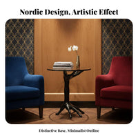 Hand-Shaped Stand Nordic design Accent Table Sturdy Construction for Homeowners