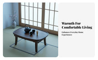 Foldable Floor Table Modern Minimalist design Foldable Leg Table Space-Saving Sturdy Construction for Students, Bedroom, Balcony