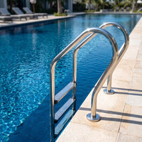 Stainless Steel Pool Ladder Anti-Slip Pool Ladder with Handrails Rust-Resistant for Backyard