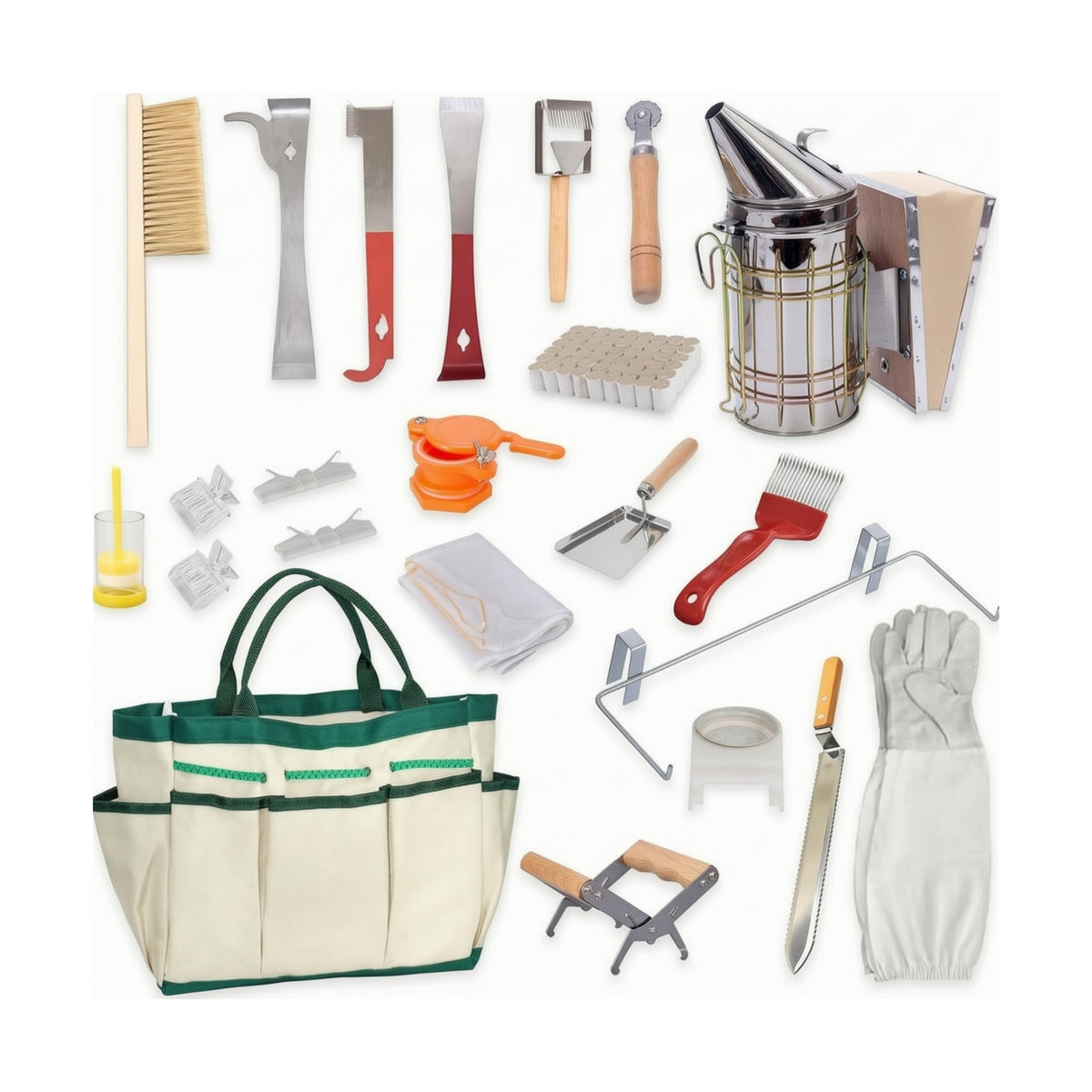 Beekeeping Starter Kit with Tote Bag Portable for Beginners, Hobbyists
