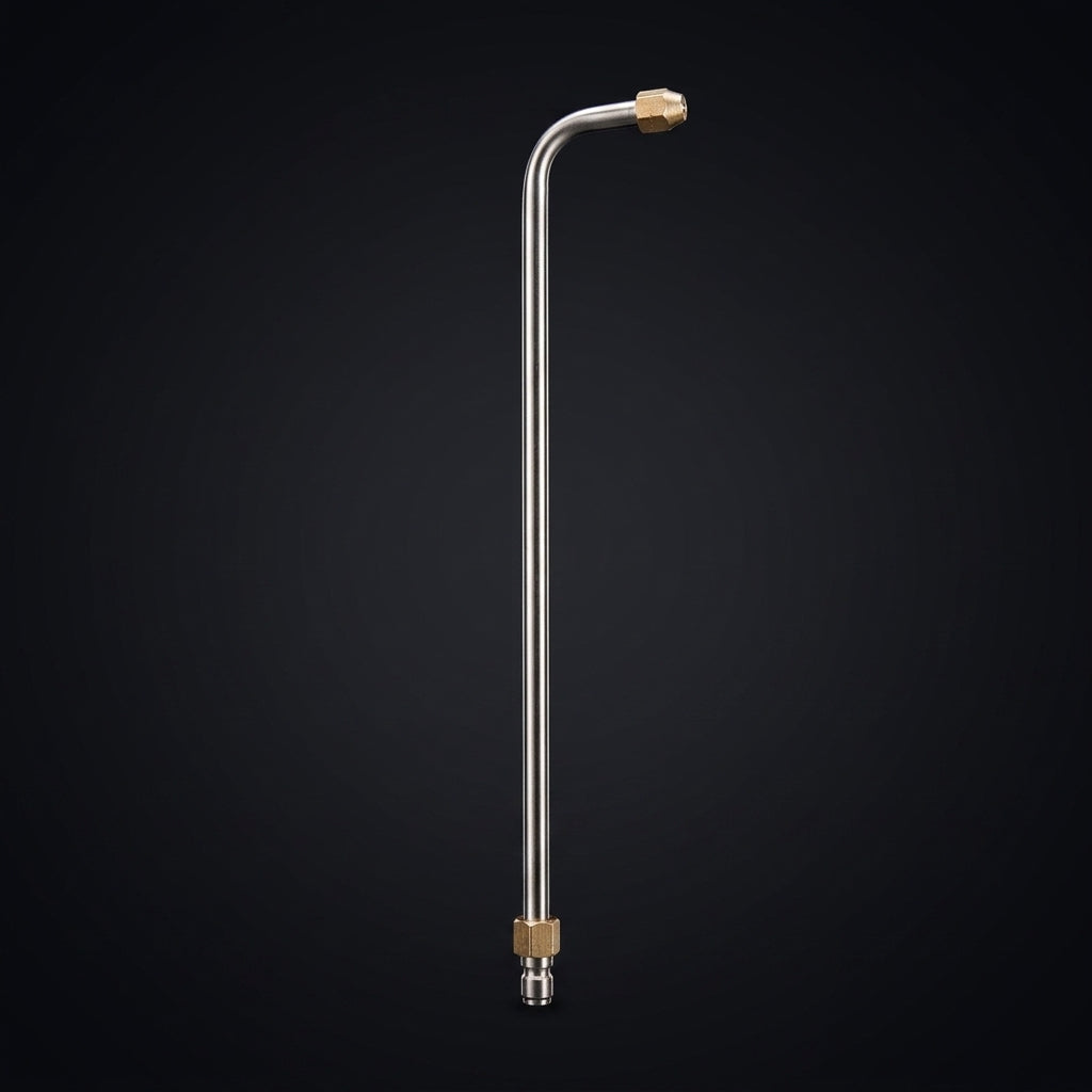 Car Cleaning and Car Wash Pressure Washer Lance, Metal Gutter Cleaner with U-Shaped Rod, 35cm Angled Nozzle Extension, High Pressure 90 Shape