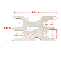 Dive Equipment Repair Card Compact 15-in-1 Maintenance Tool Cutout Design