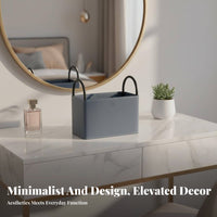 Cylindrical Storage container Multiple Compartments Multi-Compartment holder for Vanity