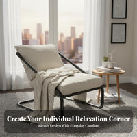 Upholstered Rocking Armchair Lazy Sofa for Living Room, Porch, Parents, Readers