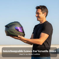 Carbon Woven Full-Coverage Helmet High-Visibility Accents Full Face Four-Season Guarding Headwear for Women, Rough Terrain Riding, Daily Commute