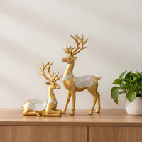Lustrous Resin Figurine Gold Decorative Ornament Glossy Tabletop Sculpture Ornamental for Living Room