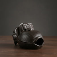 Monkey Incense Burner Compact Monkey Ashtray with Lid Tabletop Vessel Decorative for Smokers, Desk, Tea Table