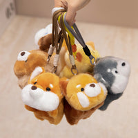 Cartoon Lying Animal Plush Pendant Fox Raccoon Lion Husky Cat