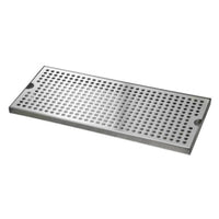 1 Stainless Steel Bar Drip Tray Brushed Metal Liquid-catcher Tray with Louvered Screen Perforated Spill Control Tray Slender Rectangular Shape Suitable for Home Bar Owners Event Drink Area Restaurant Service Counter Office Beverage Zone