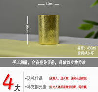 厂家直供纯紫铜加厚水杯啤酒杯冷饮杯个性铜杯子咖啡接粉杯