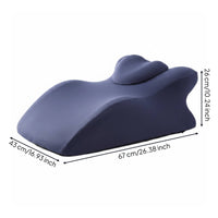 High Rebound Memory Foam Support Reading Pillow Spinal Alignment Prone Sleeping Pillow Pressure Relief Multi-Position Support Support Cushion Skin-Friendly Textile for Couples, Stomach Sleepers, Lounging, Recovery