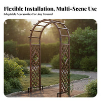 Garden Support Arch Weather-resistant Wooden Garden Arch with Gate Sturdy Construction Climbing Plant Trellis Decorative Entryway Suitable for Gift Giving Home Decoration