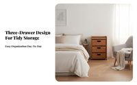 3-Drawer Woven Chest Nordic Design 3-Tier Woven Basket Stand Multi-Purpose
