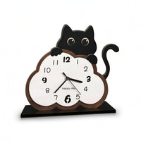 Analog Clock with Rectangular Base Modern for Living Room