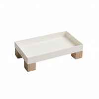 Wood Desktop Storage Box Decorative Square Wooden Tray Multi-Purpose