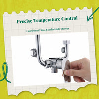 Temperature-regulated mixing valve, U-shaped toggle faucet, hot and cold water control, bathroom shower, high quality brass
