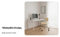 Molded Shell Chair with Casters Space-Saving Footprint Upholstered Vanity Chair with Casters Modern with Design Height