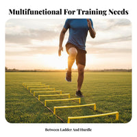 Multifunctional 2 in 1 Agility Ladder Hurdle Long-Lasting Agility Ladder and Hurdle Set Lightweight Collapsible Footwork Training Kit Quick Setup for Athletes, Coaches, Kids, Outdoor, Gym
