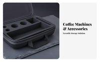 Top Handle Coffee Machine Case Clamshell Opening Zippered Carrying Case Fitted Compartment