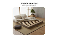 Quiet Design Floating Slat Frame Noisequiet foundation Bed robustDuty Slats Bedstead Minimalist design for Apartment Dwellers, partners, Homeowners, Small Apartments, Guest Room