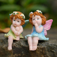 Flower Fairy Figurine Colorful Miniature Garden Fairy Charming Design