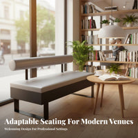 Upholstered Booth and Chair Combo Minimalist Design Padded Dining Seat Sturdy Construction High-Density Foam for Milk Tea Shop