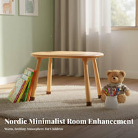 Bean-ShapedShaped Table with rabbit Chairs Easy to Clean kids' Desk and Chair
