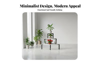 Tiered Ladder Shelf Floor-Standing Flower Rack Corner-Fit for Living Room, Patio
